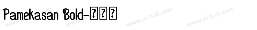 Pamekasan Bold字体转换